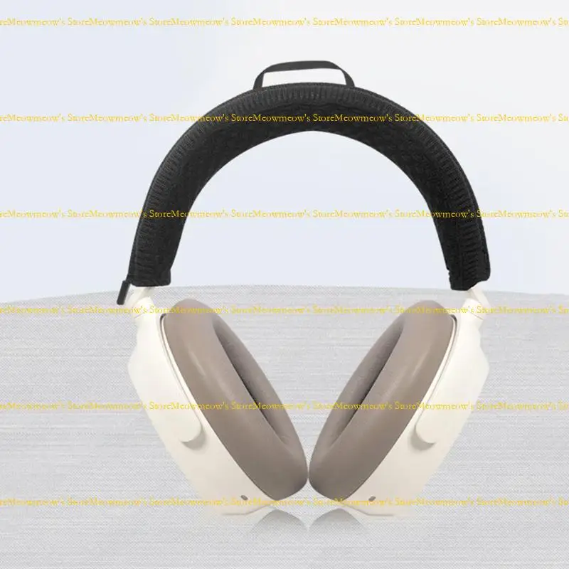 W91A 편안한 헤드 밴드 커버 슬리브 MOM 4에 이어 헤드폰 부드러운 지퍼가있는 클로저 블랙