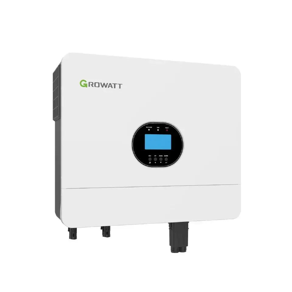 

Growatt 6 Kw Solar Inverter On Off Grid Hybrid 5kw 6kw SPF 5000ES 6000ES Plus Pure Sine Wave Inverter With Charger 6000w 48v