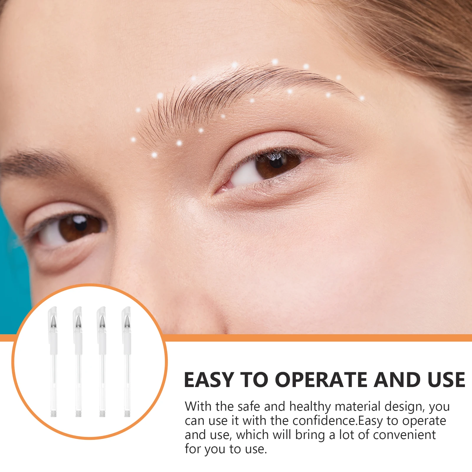 

4Pcs Waterproof Skin Marker Smooth Writing Positioning Pen for Tattoo Piercing Eyebrow Plastic Surgery Markers