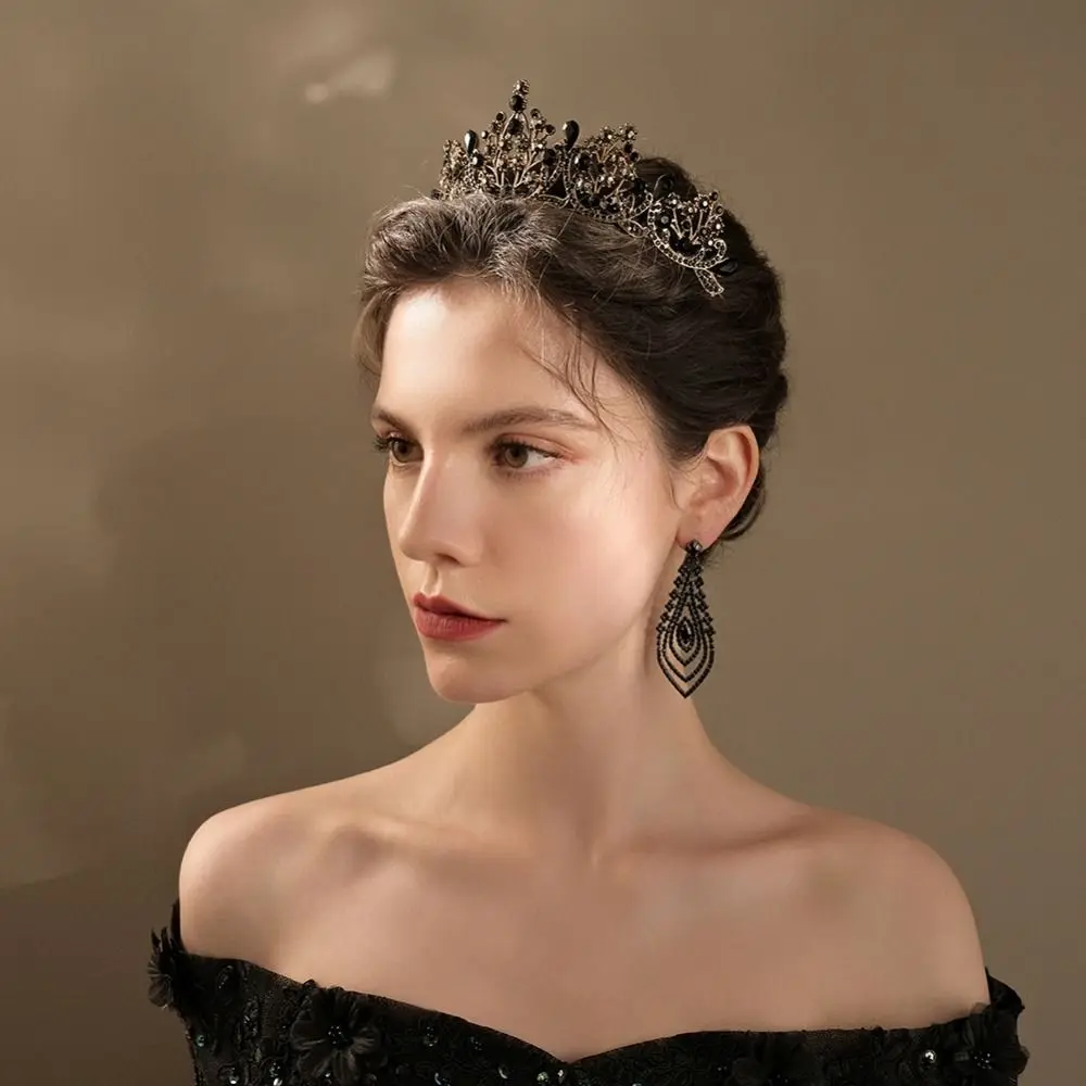 Bar Mitzvah Crown Baroque Retro Crown Hair Hoop Korean Style Metal Princess Crowns Headband Hair Accessories Bride Tiaras