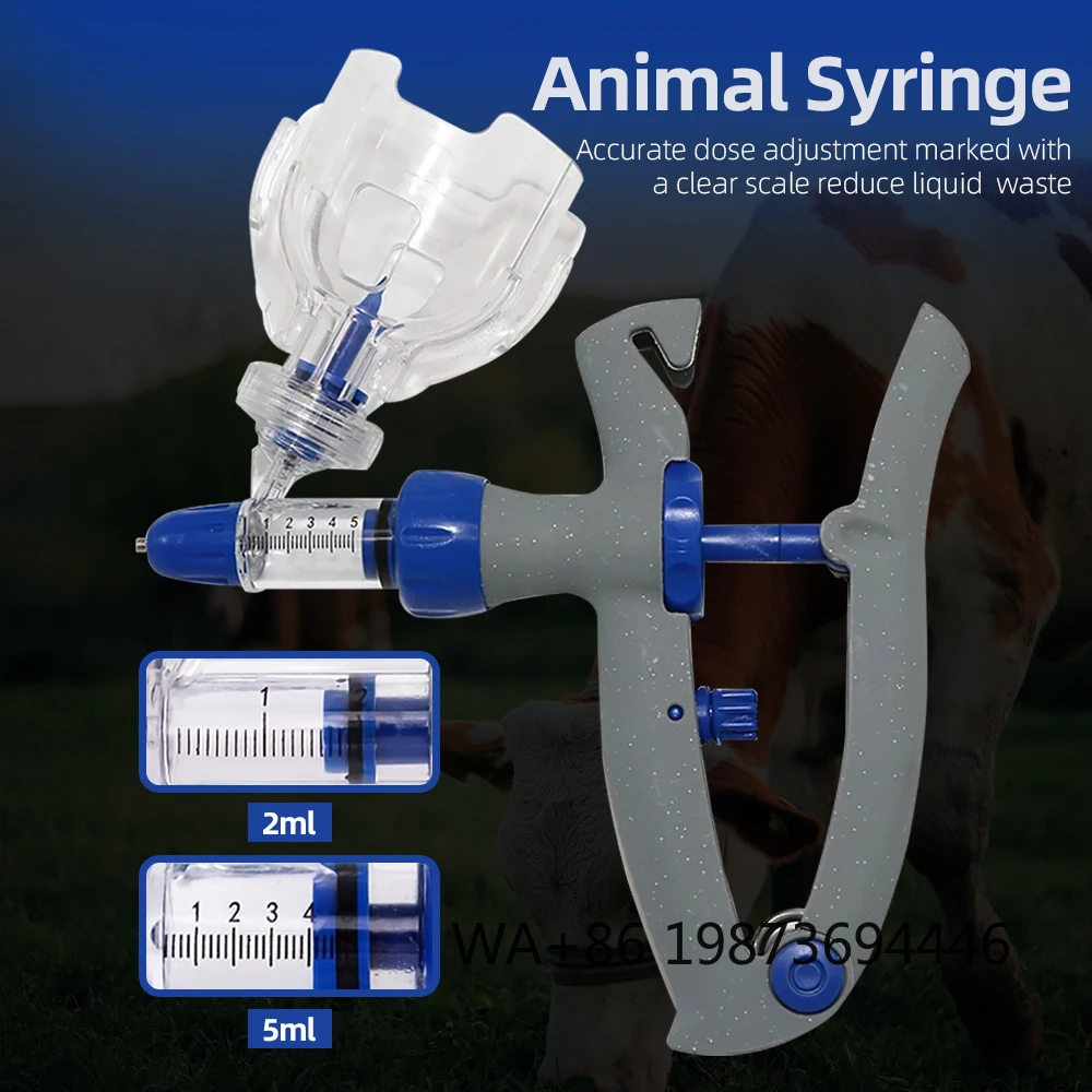 

Veterinary Type E Adjustable Reusable Syringe, 5ml High-Accuracy Livestock Drip Syringe