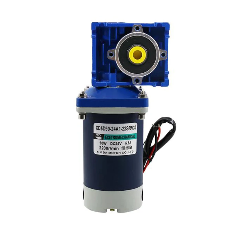 

DC12V/24V Worm Gear Reducer Motor DC Gearmotor Self-Gearing Single-lock Shaft Rotation RV30