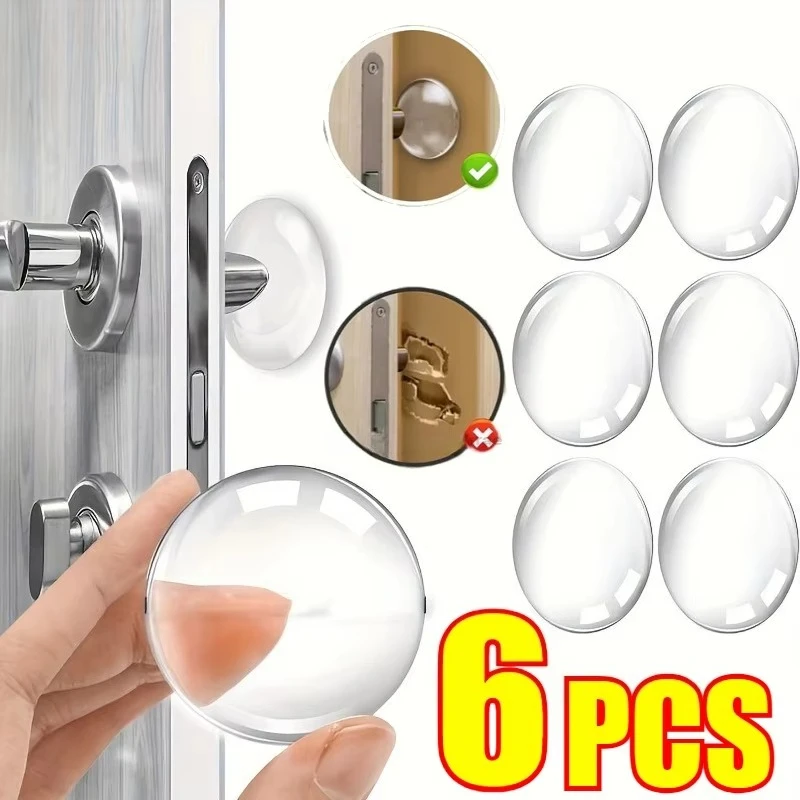 Door Stoppers Bumpers Handle Self Adhesive Silicone Drops Mute Anti-Shock Protection Porte Pad Home Decoration Wall Protection