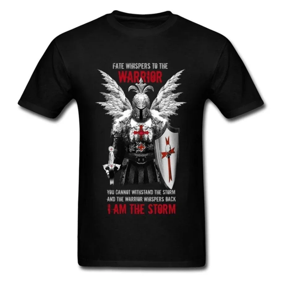 I Am The Storm. Knights Templar Christian Crusaders T Shirt. Short Sleeve 100% Cotton Casual T-shirts Loose Top Size S-3XL