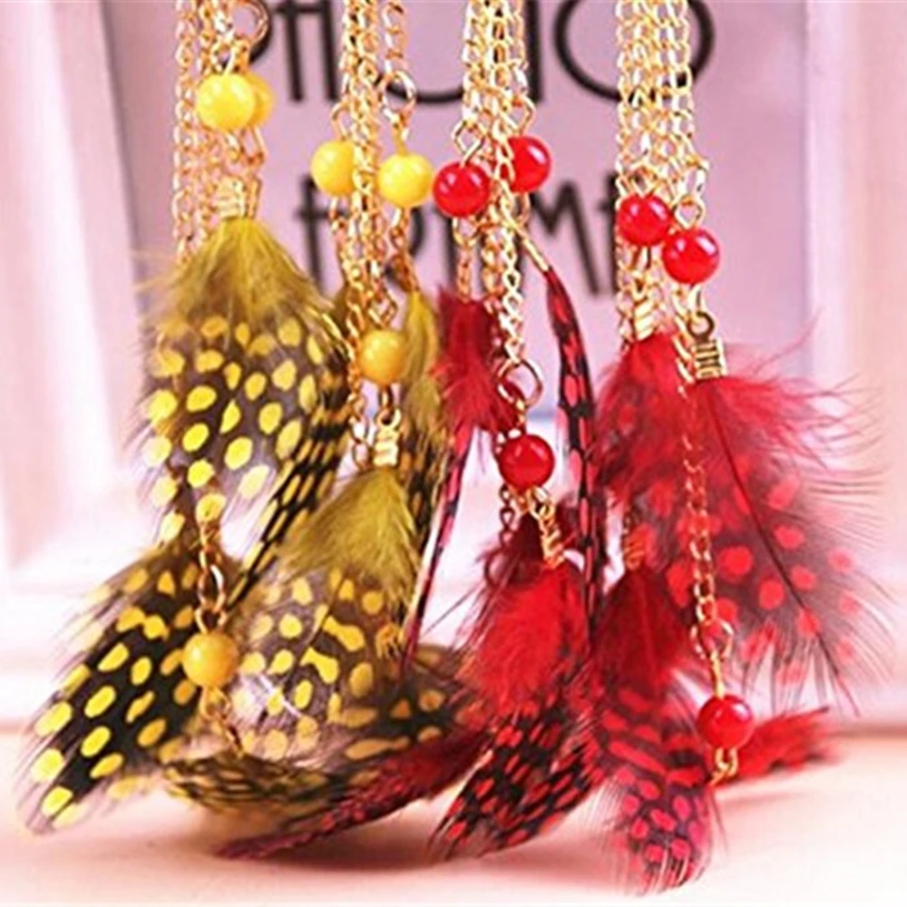 Colorful Natural Pheasant Feathers Jewelry Dream catcher Accessories DIY Crafts Plume Guinea Fowl Spotted Feather 45-80mm