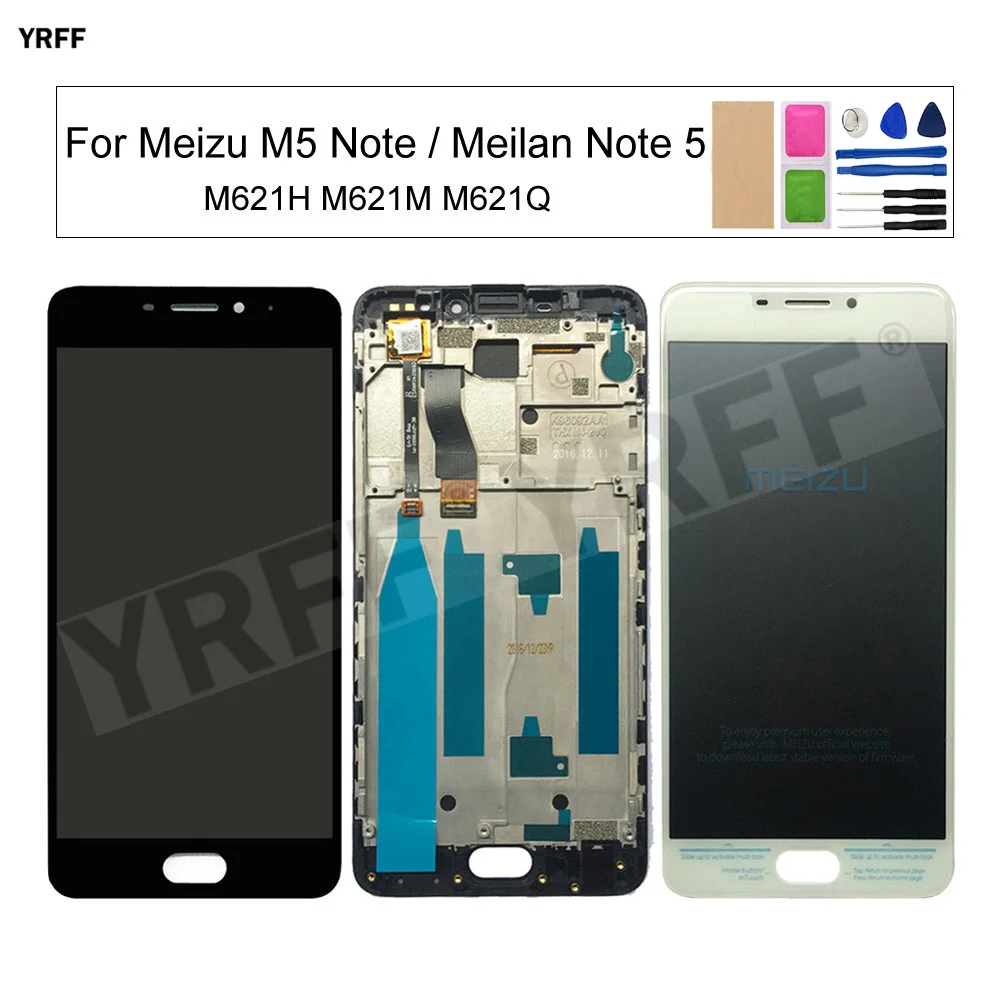 

LCD Display and Touch Screen Digitizer Assembly,for MeiZu M5 Note,For Meilan Note 5 M621H M621M M621Q,LCD Display With Frame