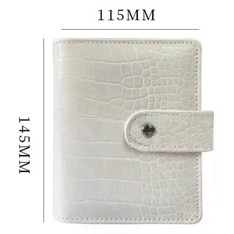 A7PU-Handkonto aus Rindsleder, lose Blätter, Budget, Reiseplan, Notizbuch, Mode, Business, 45-Linien-Innenseiten