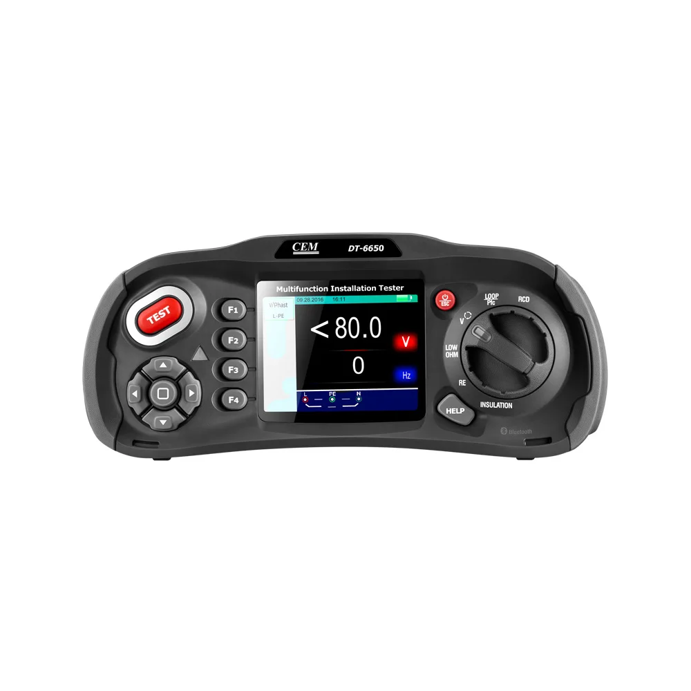 CEM DT-6650 All-in-One Electrical Tester- Insulation Ground & Loop Resistance Analyzer