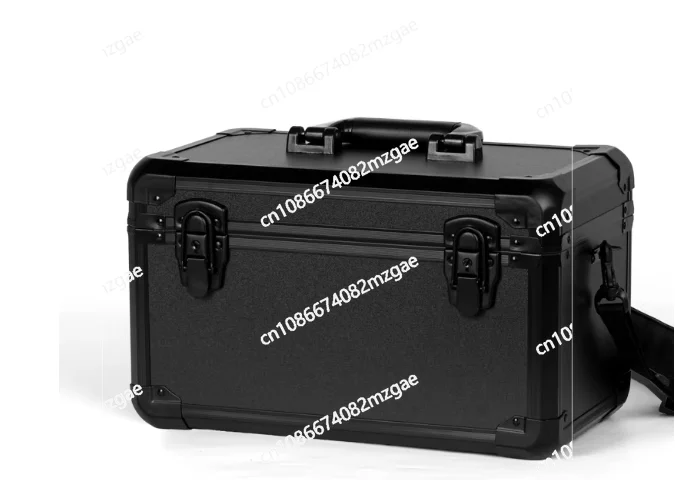 Portable shock-proof aluminum alloy instrument case, high-quality portable sturdy shell toolbox