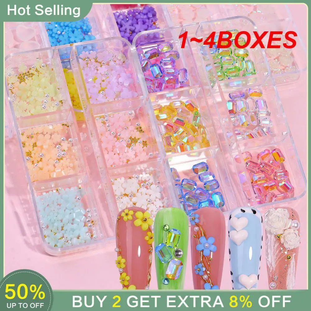 1~4BOXES Color-changing Stunning Fashionable Holographic Camellia Mixed Pack With 3d Five-petal Flowers Mixed Pack