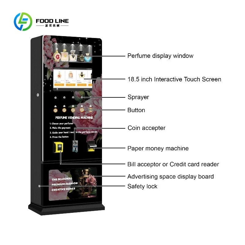 FL Customized Intelligent Small Perfume Vending Machine Foreign Automatic Spray Self-Serving Unmanned Vertical Vending Machine