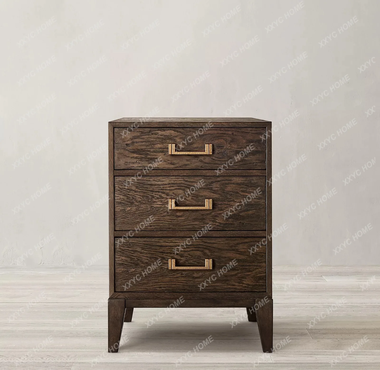 

XZ Style Solid Wood Bedside Modern Minimalist Nightstand Bedroom Light Luxury Storage Cabinet