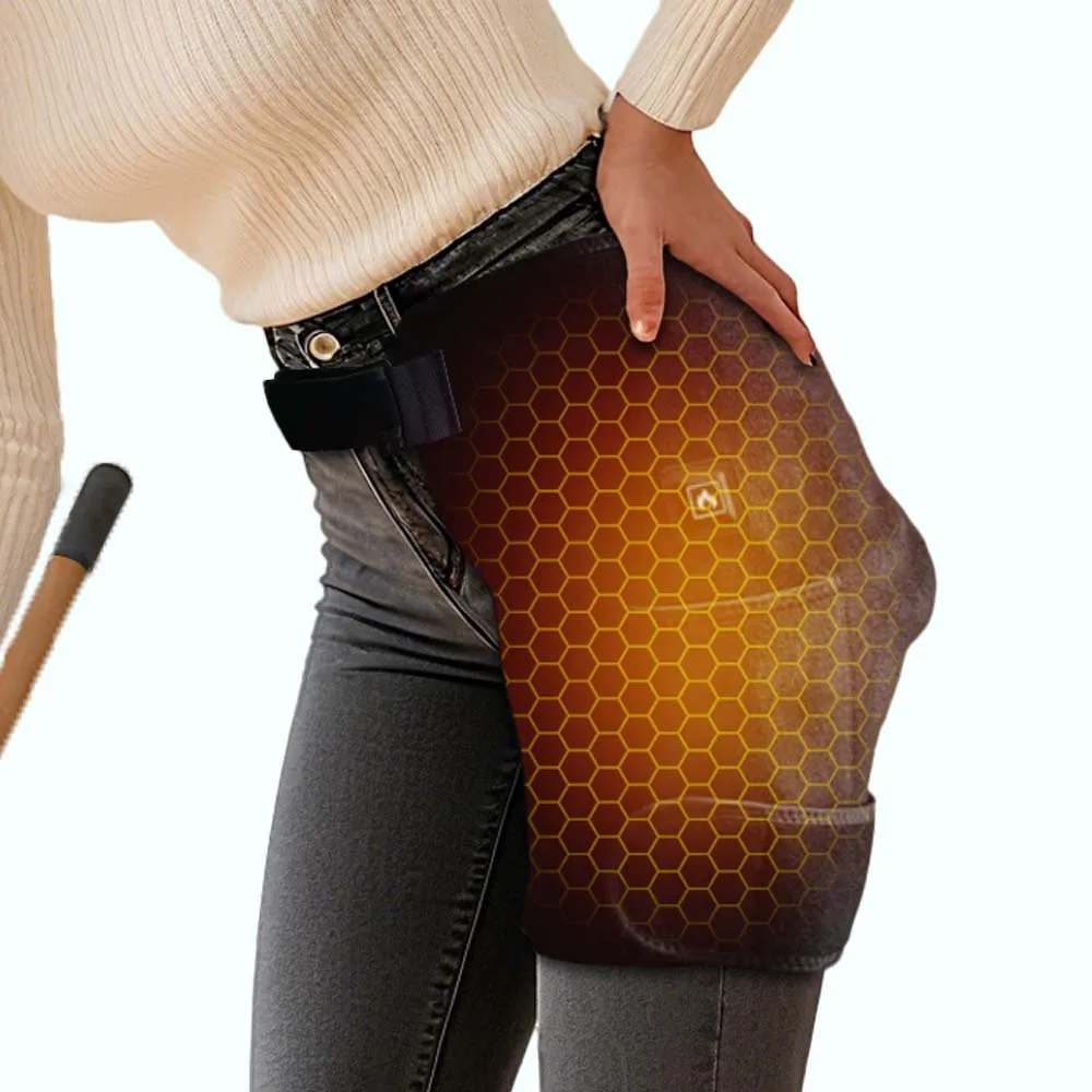 Electric Heated Hip Brace Thigh Support Strap Infrared Heating Hip Massage Wrap Protect Belt For Sciatica Muscle Strains Lumbar