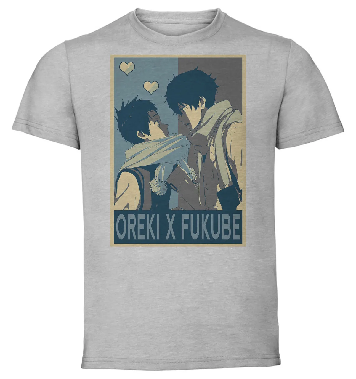 T-Shirt Unisex Grey Propaganda Hyouka Houtarou Oreki x Satoshi Fukube