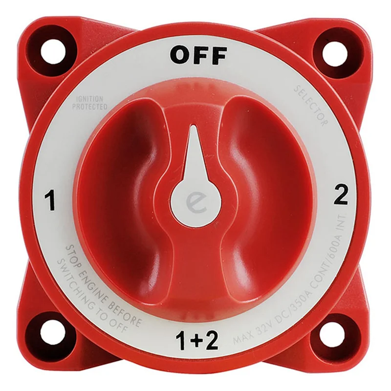 4X DC 32V 350A interruptor de batería Selector de 4 posiciones interruptor Selector de batería de barco marino desconexión para barco marino