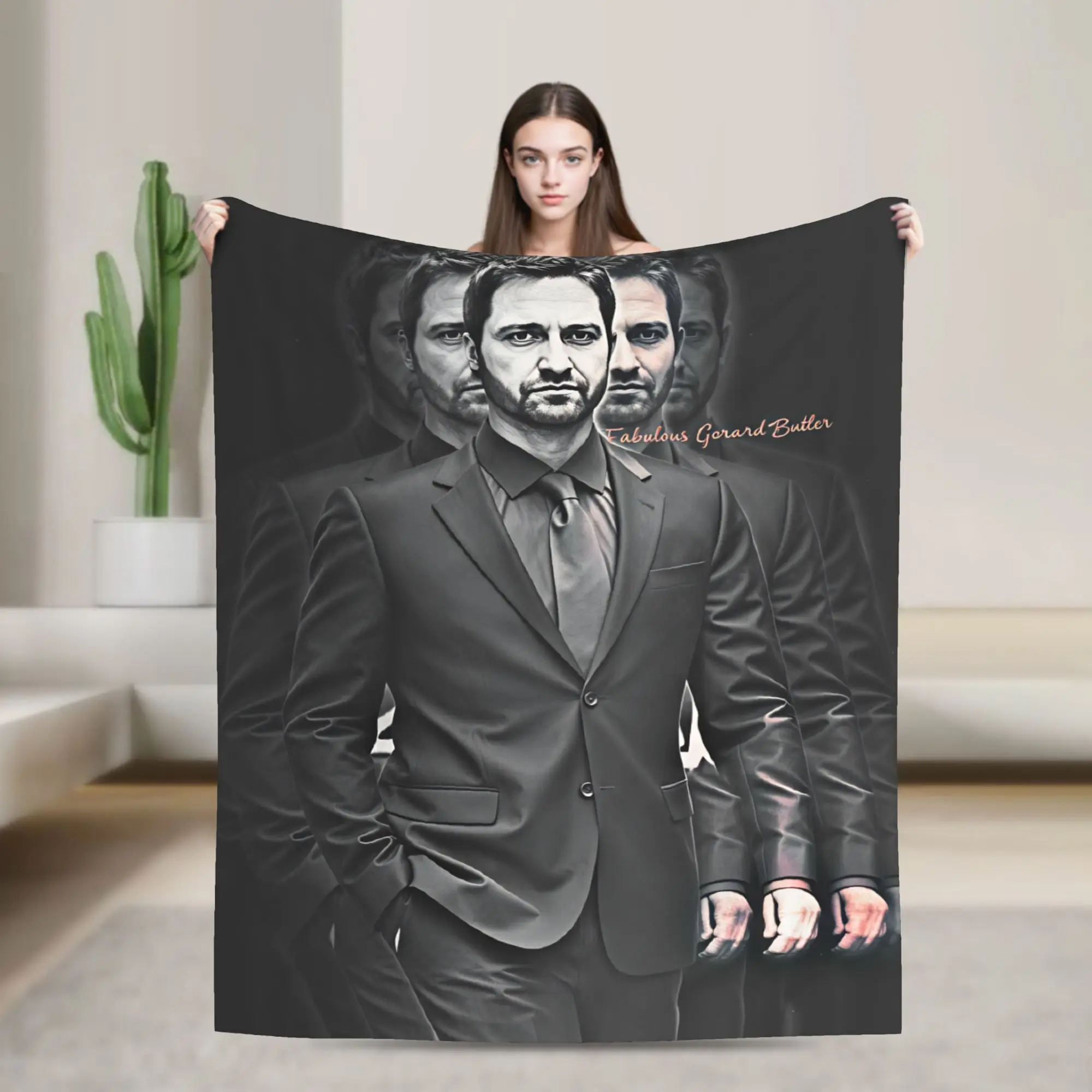 Gerard Butlers Blanket  Warm Soft Funny Plush Bedding Throws For Boy Girl Bedroom Flannel Bedspread Bed Cover