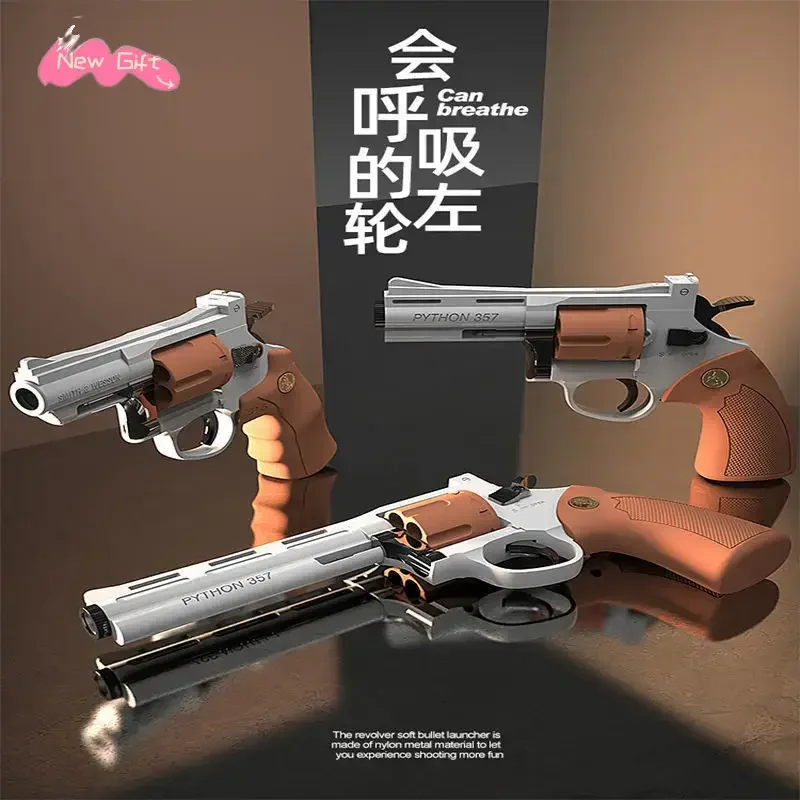 Soft Bullet Gun ZP5 Revolver Soft Bullet Launcher Pistol Toys for Kid Adult CS Game Outdoor Weapon