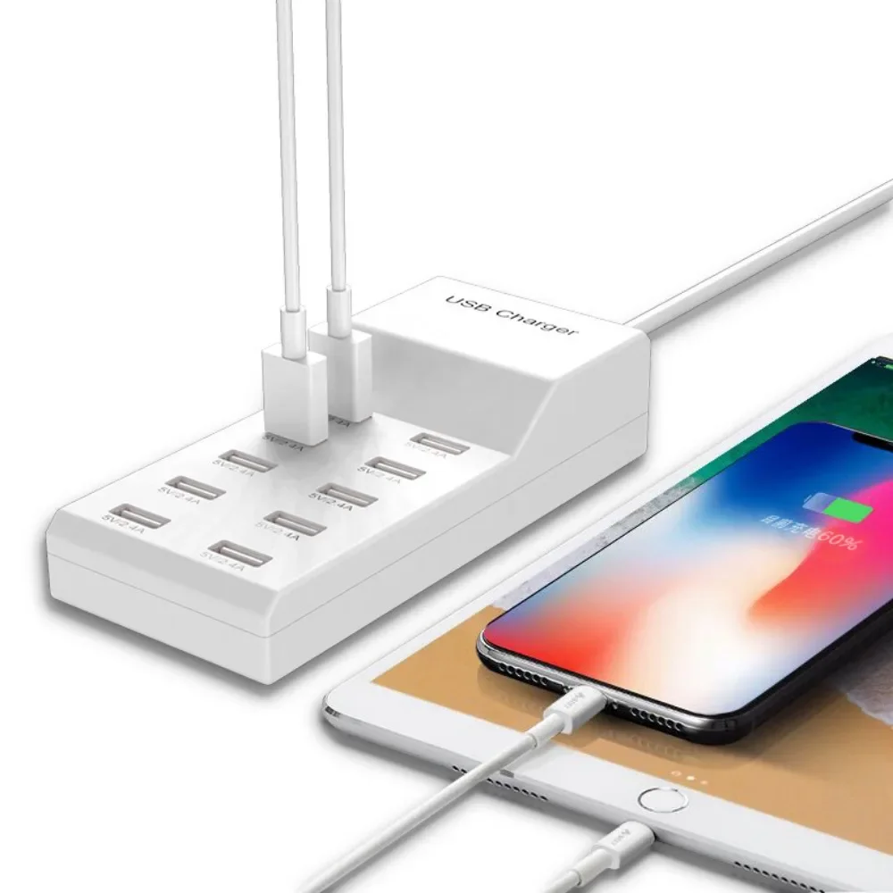 شاحن USB متعدد المنافذ شحن سريع 50 وات شاحن ساعة للهاتف المحمول مناسب لهاتف Apple Huawei