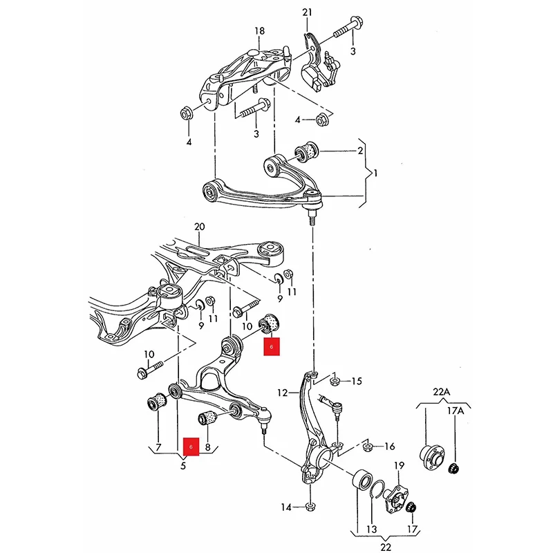2PCS Auto Vorderachse Querlenker Buchse Für Audi Q7 06-15 Porsche Cayenne 08-17 VW Touareg V6 V8 09-18 7L0407182G 95534124262