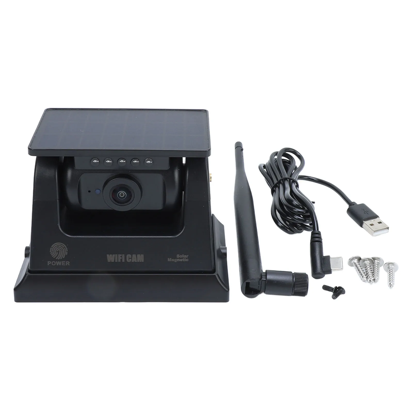 

Wireless Backup Camera Solar Magnetic WiFi Night Vision Stable Signal Wide Angle Water Resistant Rear View Reverse Camera for Ca