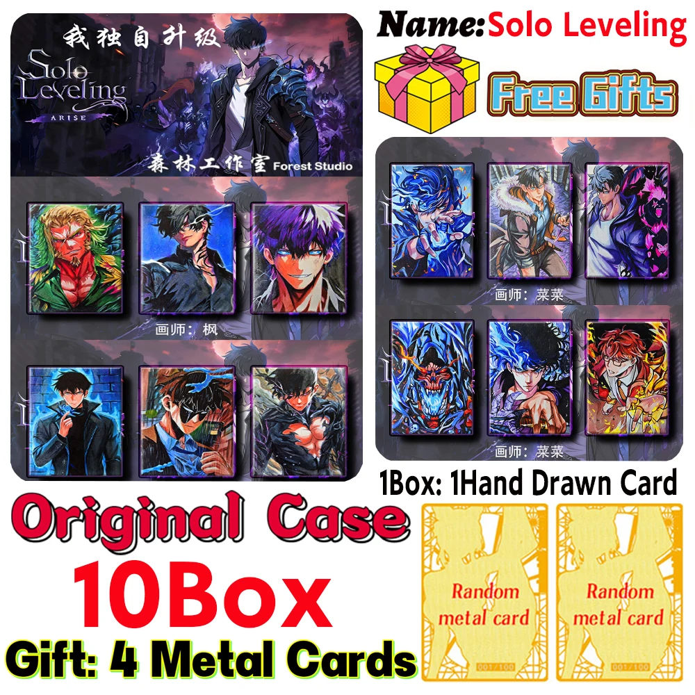 2025 Newest Forest Studio Solo Leveling Wave 2 Hand Drawn Card 1Case Booster Box Anime Game Card