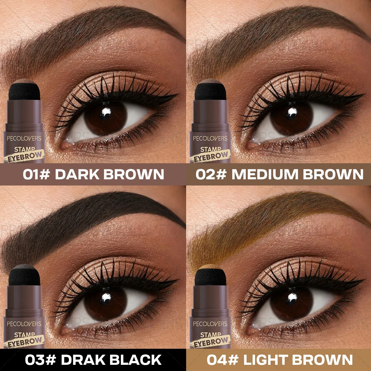 1 個のパーフェクトアイブロウパウダースティック、インスタントユニフォームシャドウ、眉毛の形を補充、またはすべての肌の色合い、毎日のハロウィーンメイクアップ
