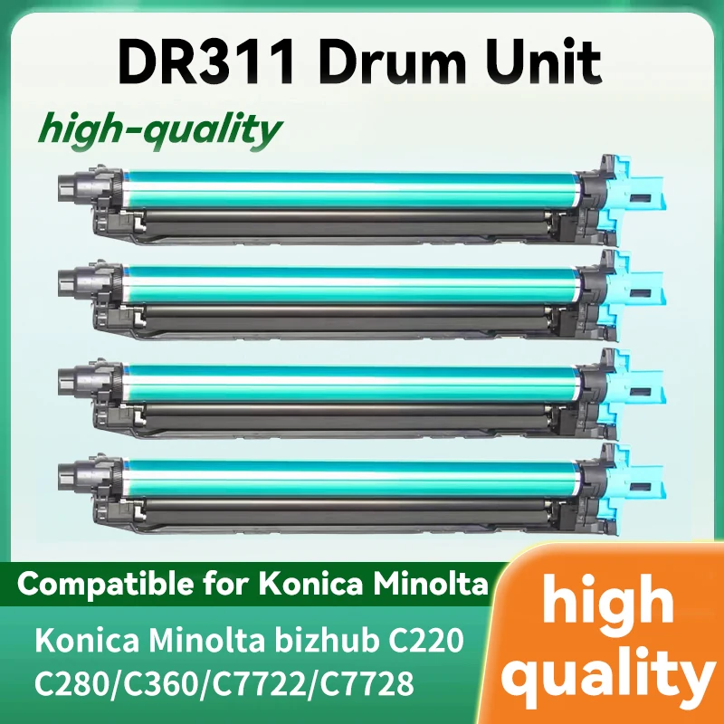 

Drum Unit DR311 DR-311 DR311K DR-311K for Konica Minolta bizhub C220 C280 C360 C7722 C7728 BK M C Y 1PCS
