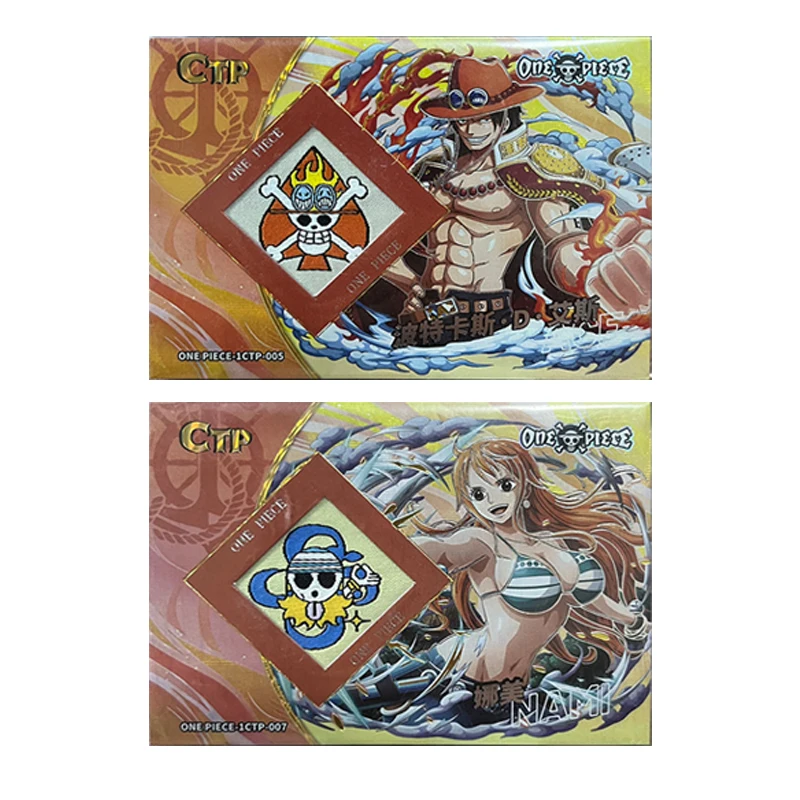 Anime japonés ONE PIECE CTP Monkey D. Luffy Burukku Sanji Chopper tarjetas coleccionables regalos de cumpleaños de Navidad juguetes para niños