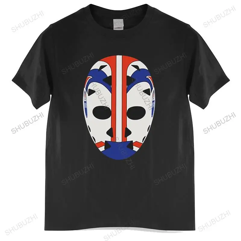 Cotton Tshirt mens summer Tops Grant Fuhr, Retro, Goalie, Mask, Edmonton, Hockey, Gretzky, Alberta Man Brand T-shirt Bigger size