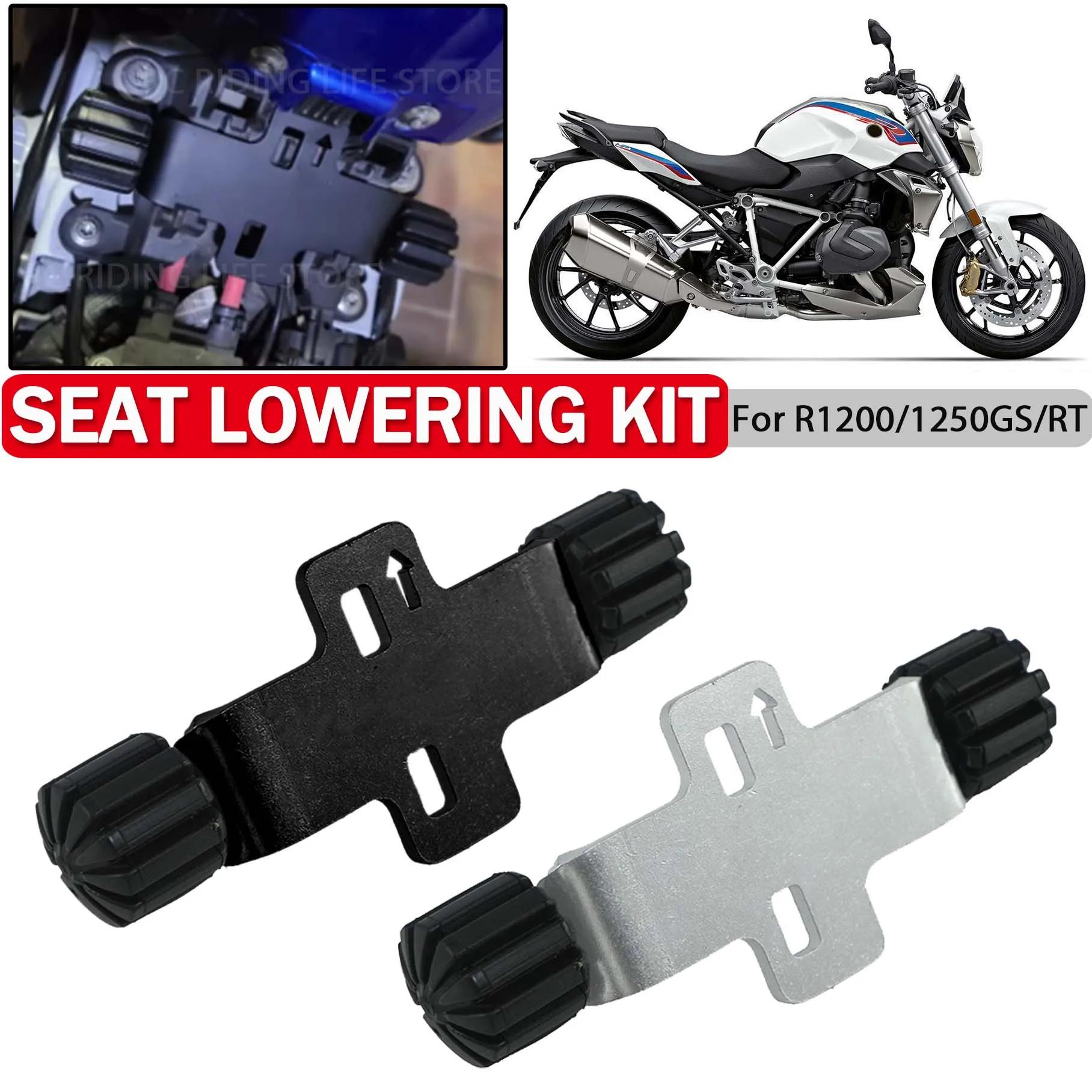 

Motorcycle Rider Seat Lowering Adjustable Kit For BMW R1200GS R 1250 R1200 R1250 RT GS S1000XR K1600B K1600GT Lower 10MM Bracket