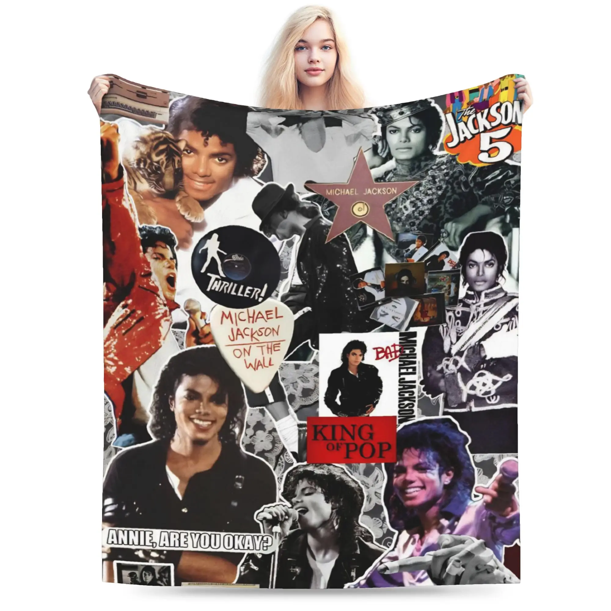 Singer Michael Jacksons MJ Tour 2026 Blanket Cozy Soft  Throw Blankets for Sofa 50x60 Inch Multiple Sizes Quilt