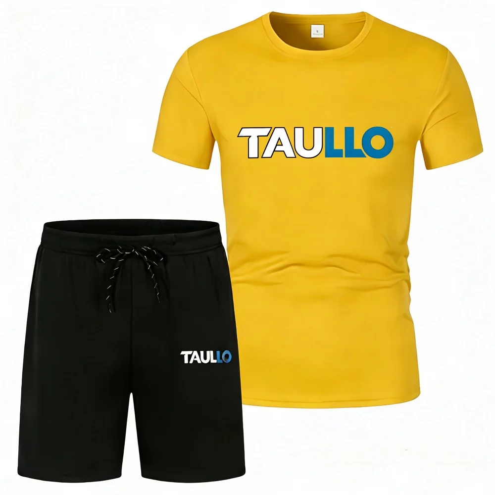 Men's Summer T-Shirt Set, Mesh Breathable, Suitable for Outdoor Sports, Jogging, Lightweight Travel, Stylish Street Style Short- view 5
