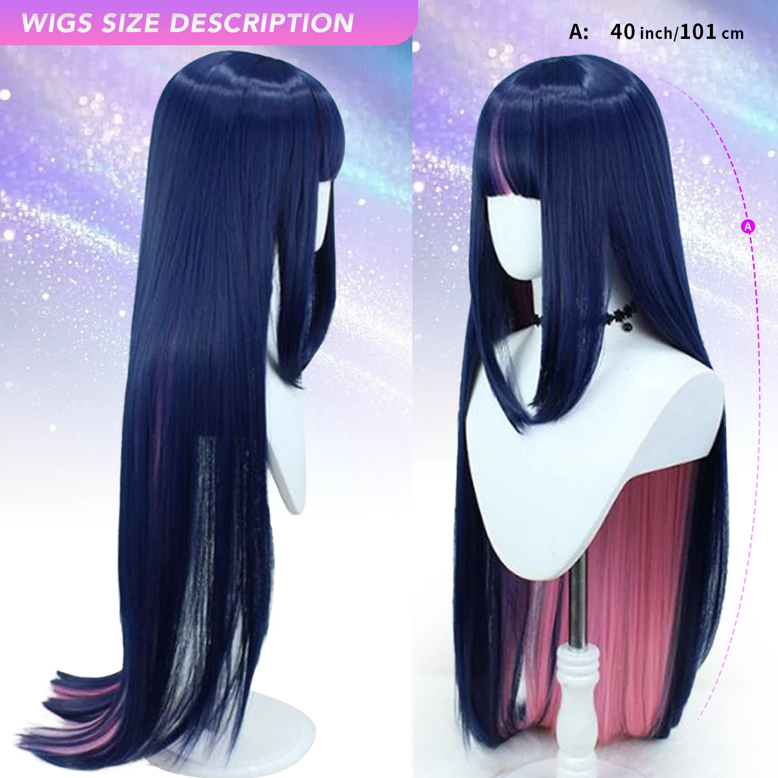 ميسو 40 بوصة ‌ تخزين شعر مستعار تأثيري الألياف الاصطناعية الطبقات الشعر مقاومة للحرارة الطبيعية السلس تأثيري حفلة سيلفي للنساء