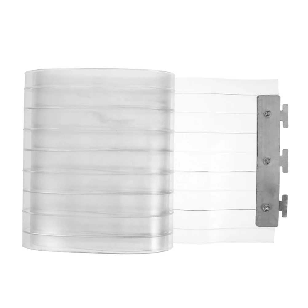 

Transparent Plastic Door Curtain Strips Dust Wind Block Insulation Kitchen Freezer Divider Stainless Steel Anti Cold Air