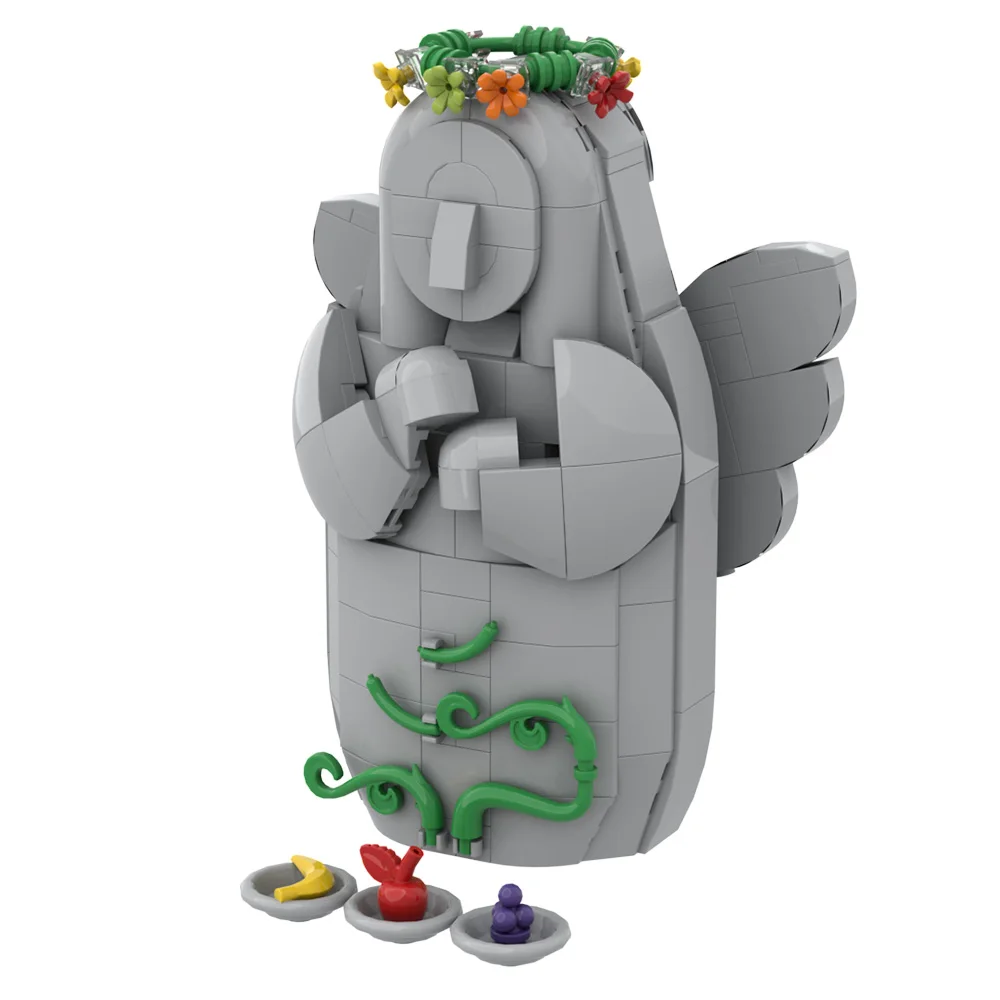 MOC Ｇoddess Statue Figure Model Building Blocks Zeldaed Game Map Blessing and Praying Goddess Statue Sculpture Bricks Toy Gift