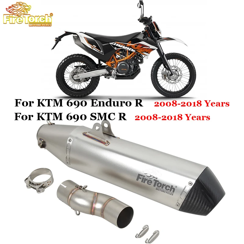 

Slip On For KTM 690 Enduro R KTM690 SMC R Duke 2008 - 2018 Motorcycle Exhaust Escape Link Pipe Carbon Fiber Muffler DB Killer