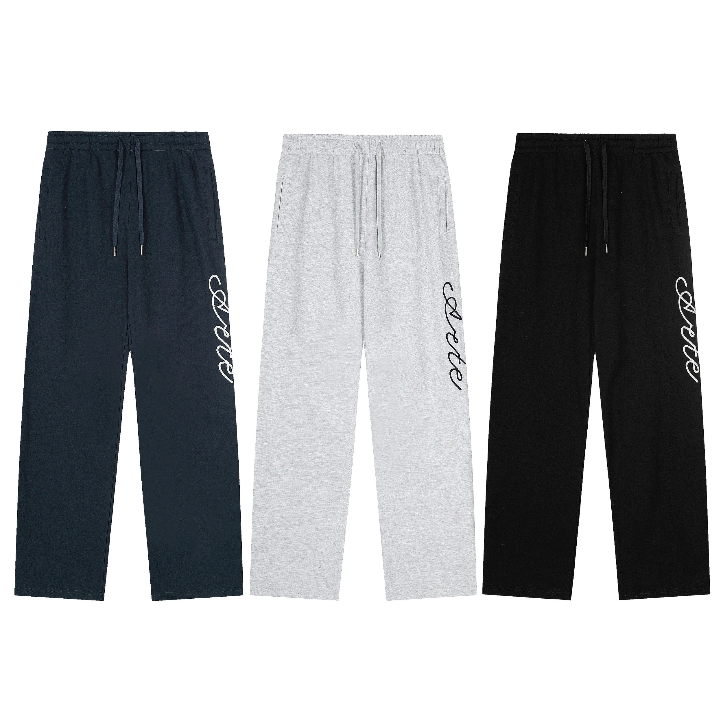 

Американские спортивные брюки с принтом и вышивкой, повседневные, из хлопка, прямого кроя, свободные, для молодежи