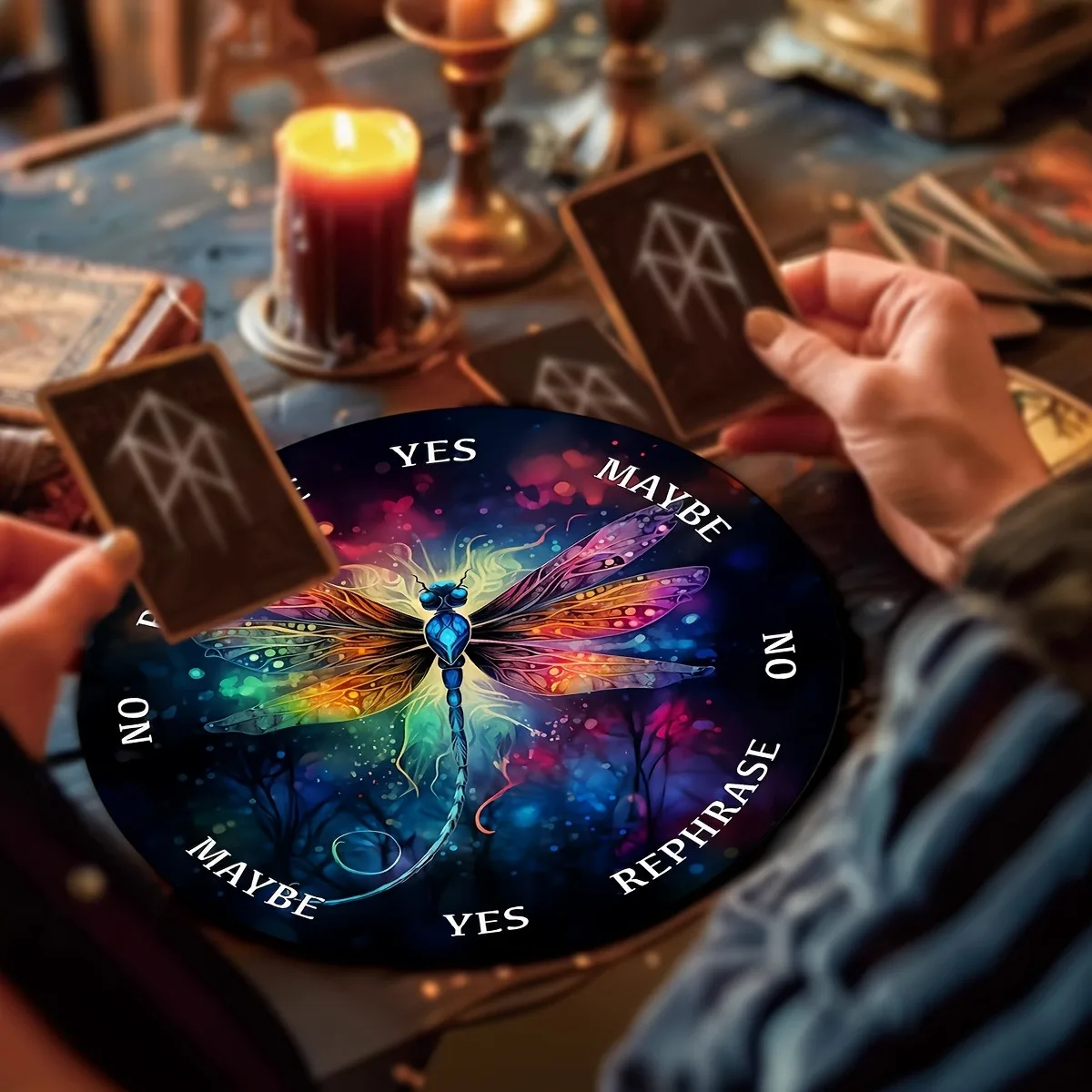 Solar Moon Magic Altar Decoration Swinging Crystal Reading Pendulum Board For Astrology Oracle Card Mat Magic Symbol Decoration