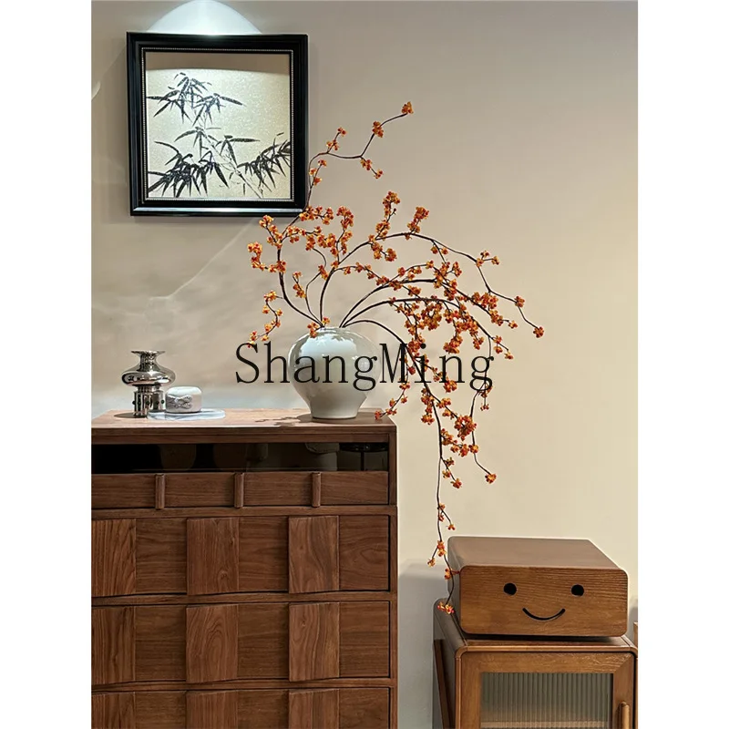 

ZYY Simulation New Year's Eve Flower Chinese Zen Decoration Entrance Decoration Floral Ornament Simulation Green Plant