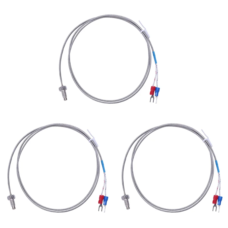 Y50A-3Pcs 3.3Ft K نوع الحرارية متحكم في درجة الحرارة 0-400C الاستشعار التحقيق