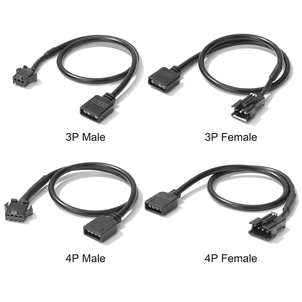 Motherboard RGB LED Tape Light Conversion Cable Replacement for PC Computer LED Light Strip SM Wire Line