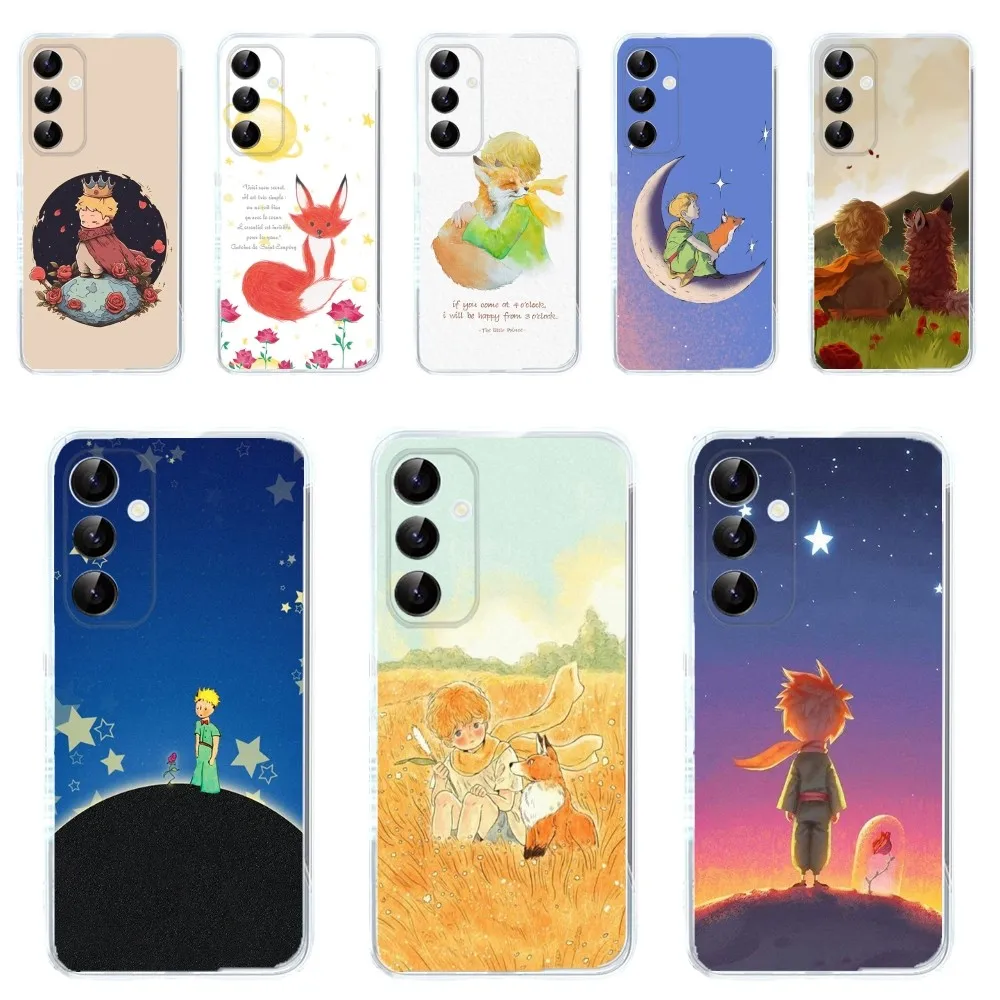 Чехол для телефона L-Little P-Prince Fox Rose для Samsung Galaxy A71,70,52,51,40,31,A50,30S,21S, Note20ultra, прозрачный чехол