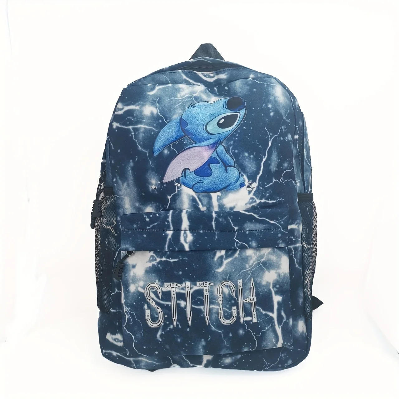 Disney Stitch Hot Stamping Patroon Rugzak, Gepersonaliseerde Rugzak Voor Studenten, Outdoor Reistas, Willekeurig Patroon