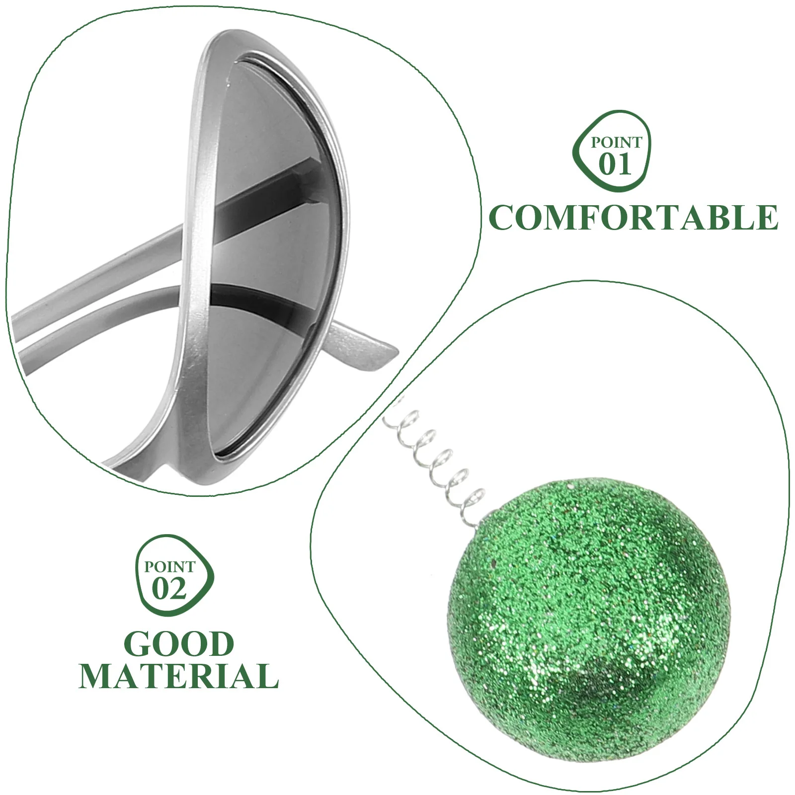 

Headband and Sunglasses Novelty Costume Accessories Party Glasses Funny Eyewear Chic Unique Design Adult Cosplay Props