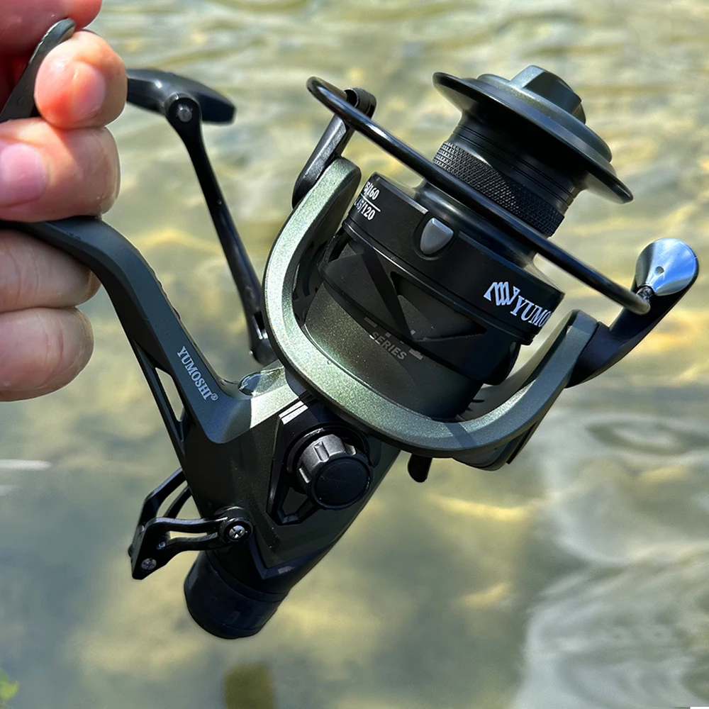Dual Brake Spinning Reel Lightweight Front Rear Brakes Aluminum Alloy Spool All Waters Fishing Tackle Brake Wheel