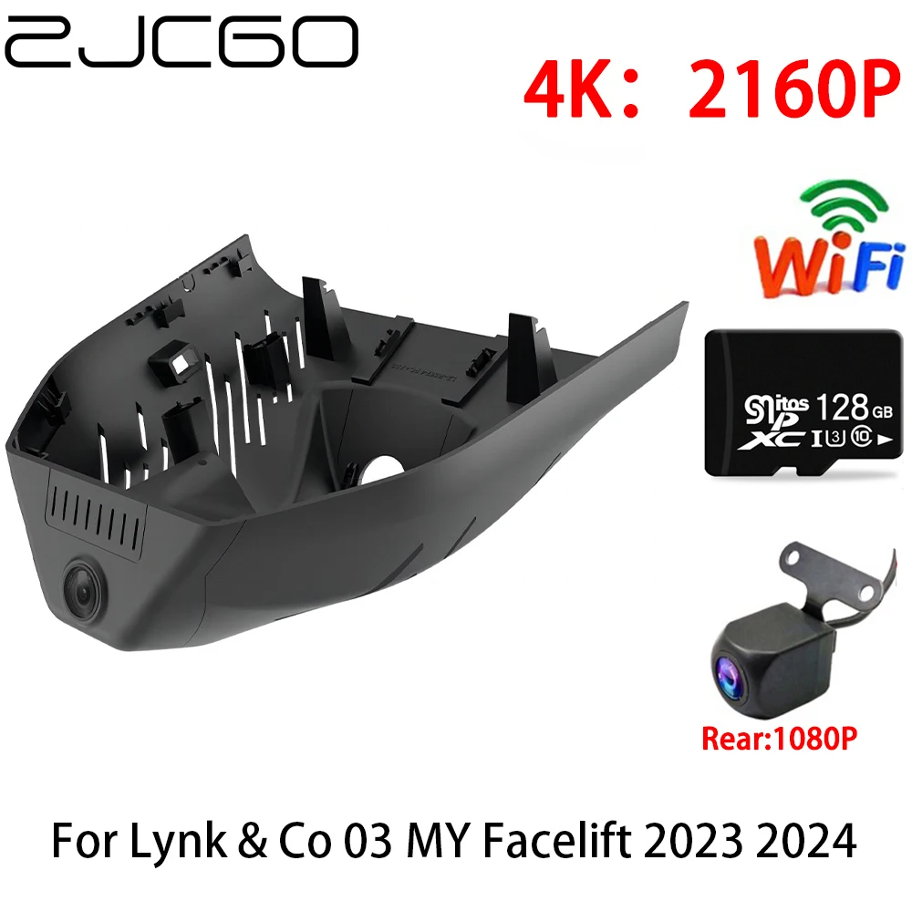 ZJCGO 2K 4K Car DVR Dash Cam Wifi Front Rear Camera 2 Lens 24h parking for Lynk & Co 03 MY Facelift 2023 2024