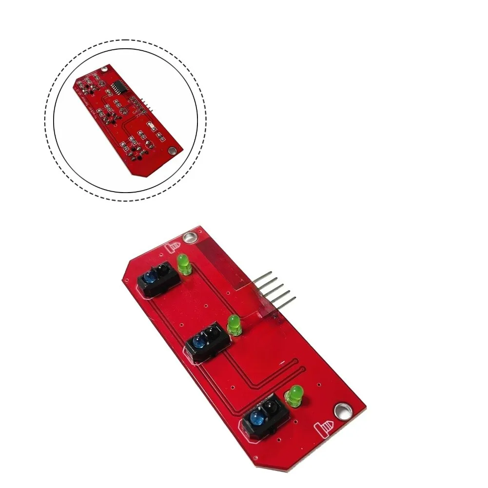 DIY Robot Project 3 Way Tracking Line Follower Module 5V Operating Voltage Pre-drilled Mounting Holes For Robot