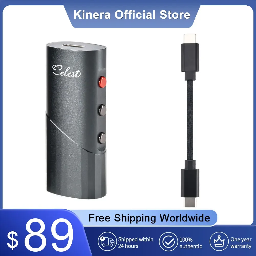 

Kinera Celest CD-20 Protable HIFI HeadphoneUSB C DAC AMP Amplifier 3.5mm+4.4mm Audio Earphones Decoding Dongle with Type-C Cable