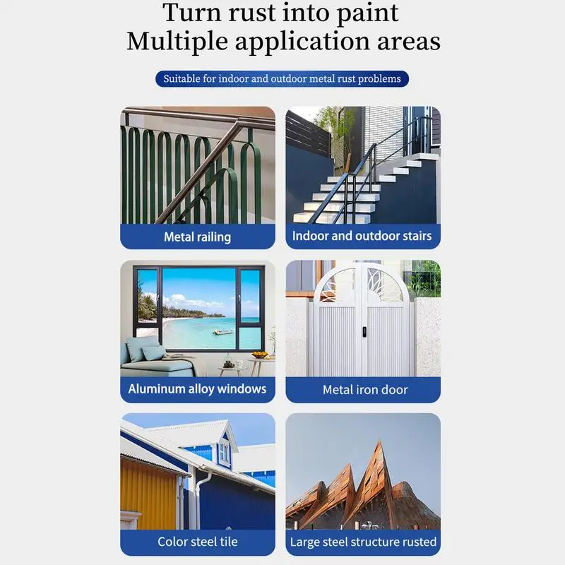 Rust Prevention Paint for Metal Multipurpose Weather Resistant Water Based Paint Rust Preventive Paint User-Friendly Rust