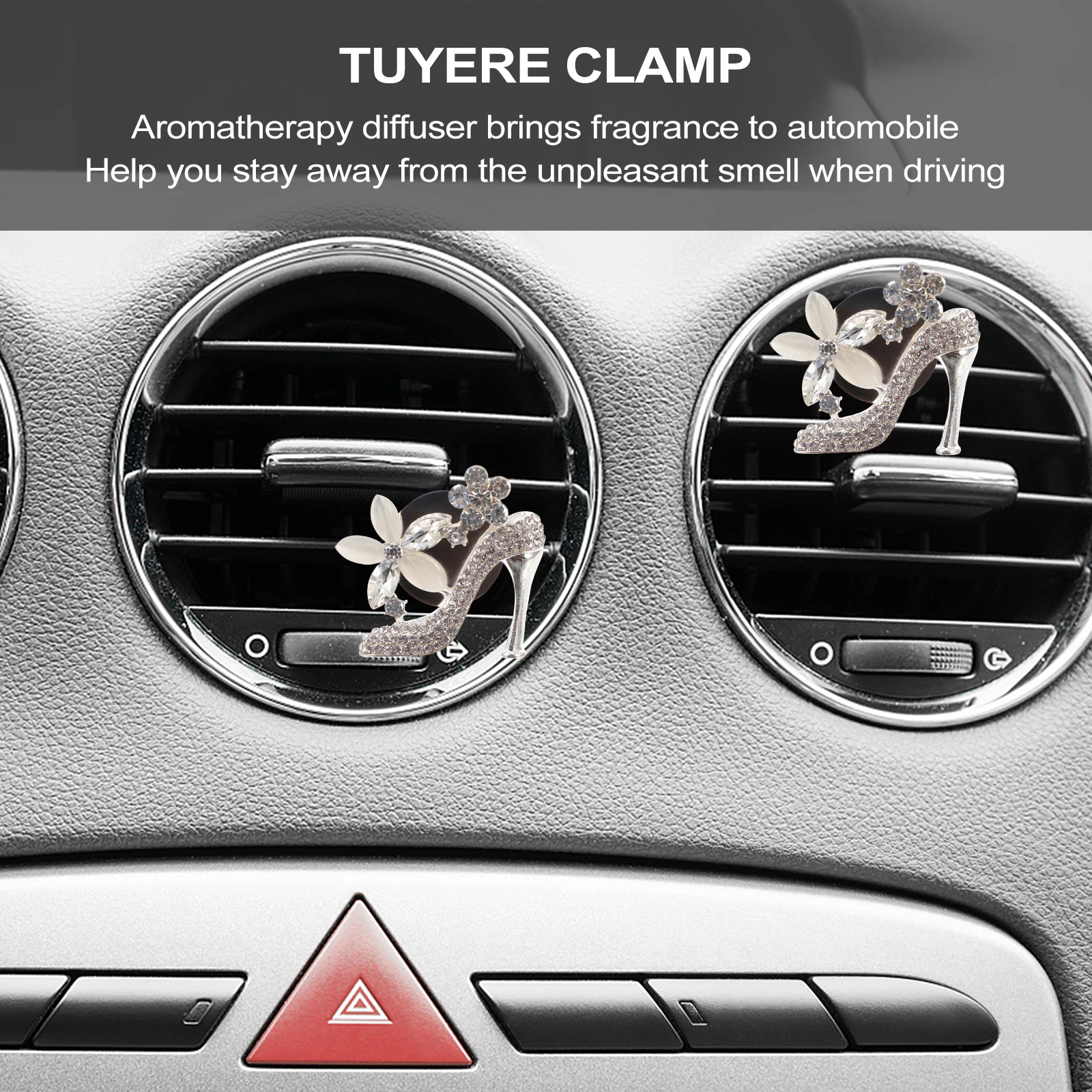 

Eco-Friendly Perfume Clip Car Heel Air Vent Freshener Odor Aroma Diffuser For Auto Ac Fan Purifier Aromatic
